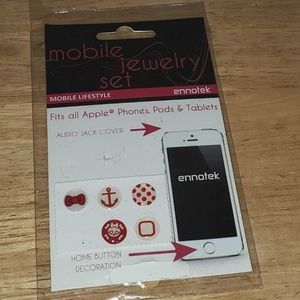 Mobile jewelry set fits all Apple phones, pods & tablets